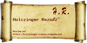 Holczinger Rezső névjegykártya